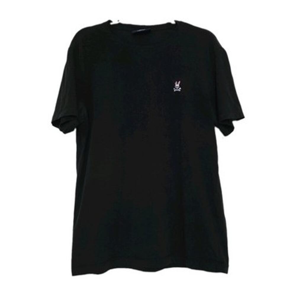 Psycho Bunny Black T-Shirt Mens Size XL Cotton Embroidered Short Sleeve